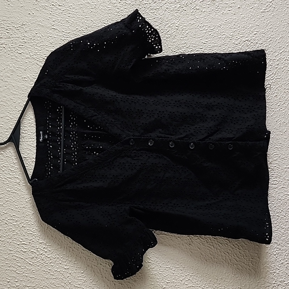 Madewell Button down shirts, Color Black, size S